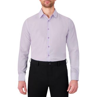 Report Collection Slim Fit 4-Way Stretch Button-Up Shirt in Lavender at Nordstrom Rack, Size 15.5