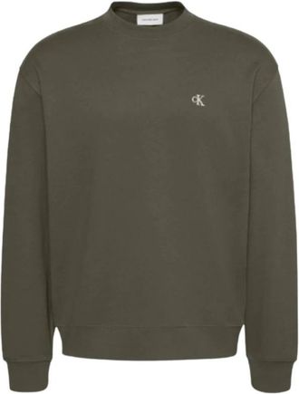 Calvin Klein Jeans Monogram Logo Sweater - Heren - Sweatshirts - Groen - S - Hoodies & sweatvesten