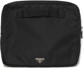 Prada Black Nero Nylon Clutch Bag (Pre-Owned)