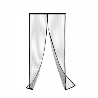 OEM Mosquitera Magn&eacute;tica Para Puerta - Blanco Y Negro - 100x200 Cm