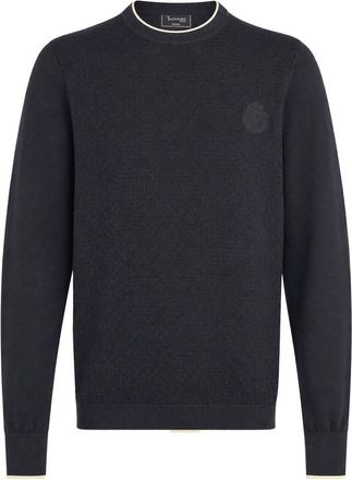 Billionaire Boys Club Pullover Ronde Hals LS Crest - Heren - Truien - Blauw - Maat: 2XL Zijde