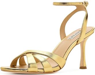 Badgley Mischka Xeilani Womens Sandals Gold Leather : 6.5 M, Synthetic