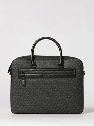 Michael Kors Borsa da lavoro in cotone spalmato con monogram MK all over
