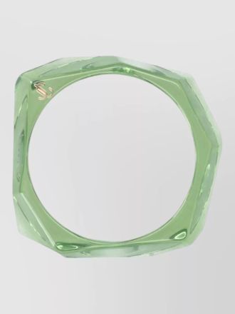 Jimmy Choo London faceted design bracelet set transparent hue