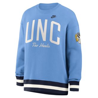 Nike North Carolina Legacy Nike Womens College Pullover Crew in Blue | 040H0IFKNCV-V89