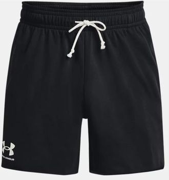 Under Armour Rival Terry 6-inch Shorts - Heren - Korte Broeken - Zwart - XL - Katoen - Korte Broeken