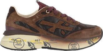 Premiata Moerund Brown Layered Graphic Sneakers