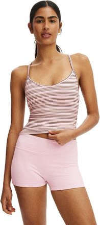 Cotton On Womens Active Ultra Soft Scoop Racer Back Tank in Cherry Dream Stripe at Nordstrom, Size X-Large