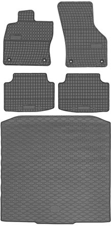 OEM Juego De Alfombrillas De Goma Para Coche Y Maletero Para Skoda Octavia Ii Kombi (2013-2020)