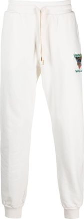 Casablanca Tennis Club cotton track pants - men - Organic Cotton - L - White