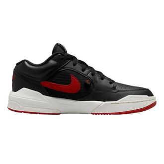 Nike Dames/Dames Jordan Stadium 90 Swoosh Leren Trainers (Zwart, Rood)