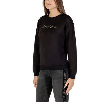 A|X Armani Exchange Embroidered Logo Viscose Sweatshirt - Black