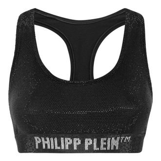 Philipp Plein Ondergoed, Dames, Zwart, S, Katoen, Bra Stones