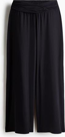 H&M Draped Pull-on Pants in Black at Nordstrom, Size Xx-Large