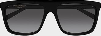 Saint Laurent Men & apos;s Rectangular Acetate Sunglasses