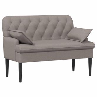 vidaXL Loveseat Con Bottoni Imbottiti Tortora 111 X 68 X 80 Cm Tessuto Vidaxl