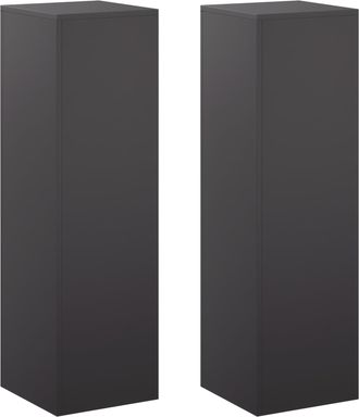 vidaXL Soporte De Plantas 2 Pcs Negro 30 X 30 X 100 Cm Acero Vidaxl
