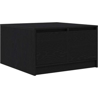 vidaXL Coffee Table with Drawers Black Oak 70.5x70x40 cm Vidaxl