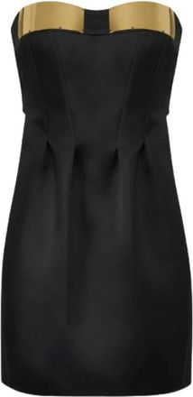 Elisabetta Franchi Duchesse Mini Jurk - Dames - Korte kleedjes - Zwart - M - Polyester - Kleedjes