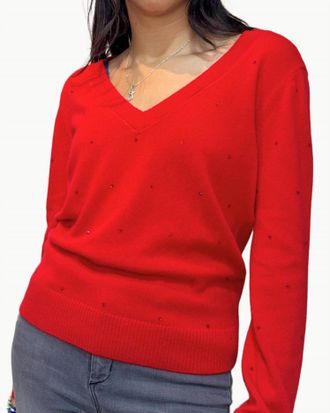 Le Superbe Be Mine Disco Knit Sweater In Rouge