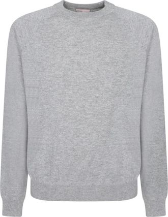 Herno Pull Giro 100 Cashmere - Heren - Cashmere truien - Grijs - 3XL - Kasjmier - Truien & Vesten