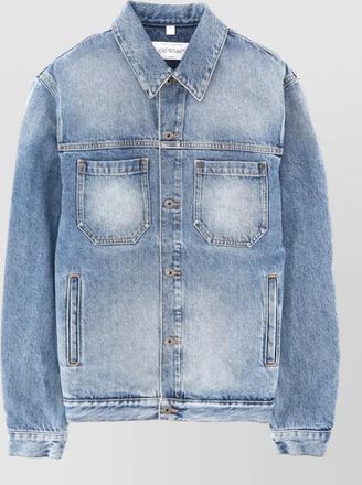 Off-white collared jacket long sleeves back graphic detail