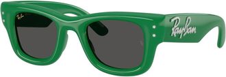 Ray-Ban Wayfarer Puffer Zonnebril - unisex - Zonnebrillen - Groen - 47 MM - Nylon - Accessoires