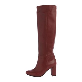 L'Arianna Larianna, Schoenen, Dames, Bruin, 37 EU, Leer, Bruine Platte Leren Hoge Laarzen