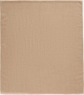PIACENZA 1733 Mens Cashmere Eyelash Fringe Solid Scarf