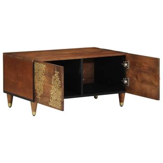 Berkfield Home Coffee Table 80x50x40 cm Solid Wood Mango in Brown | Size: 80 x 50 x 40 cm