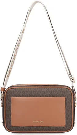 Michael Michael Kors Womens Crossbody Bag Maeve Brown Pvc Shoulder