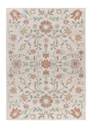 Atticgo Alfombra de exterior motivos florales beige/multicolor 200x290 cm
