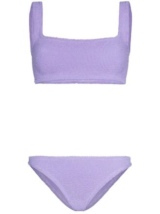 Hunza G Xandra textured bikini set - Purple