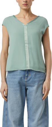 Comma Kurzarmshirt COMMA, Damen, Gr. 34, mint, Single Jersey, Obermaterial: 93% Viskose, 7% Elasthan. Futter: 93% Viskose, 7% Elasthan, unifarben, tailliert