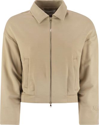 Max Mara Argenta Cropped Silk And Cotton Sweatshirt