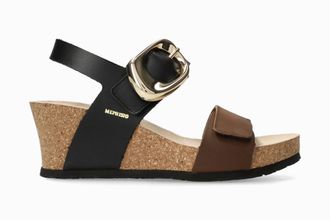 Mephisto Womens Leandre Lightweight Walking Wedge Sandal In Dark Brown