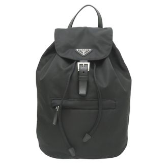 Prada Black Nylon Leather Backpack (Pre-Owned)