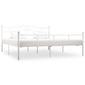 Berkfield Home Bed Frame White Metal 180x200 cm Super King