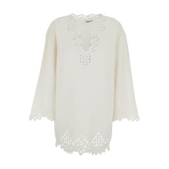 Isabel Marant Sherazade Crewneck Kaftan - female - Marant &eacute;toile - Blouses - White - XL - Blouses & Shirts