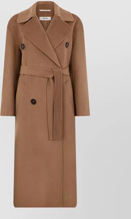 Max Mara cashmere wool belted single-breasted coat