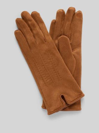 Eem Fashion Slim Fit Handschuhe mit Ziern&auml;hten in Cognac, Gr&ouml;&szlig;e L