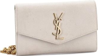 Saint Laurent Uptown Chain Wallet Leather crossbody bag - Beige