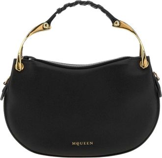 Alexander McQueen Wishbone Mini - Dames - Handtassen - Zwart - ONE Size - Leer - Tassen
