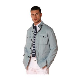 Mason's Heren, Jassen, Blauw, Maat: M Katoen