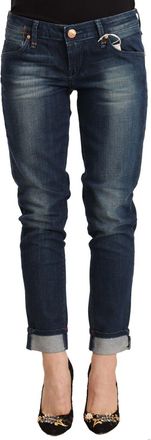 Acht Womens Boyfriend Jeans Relaxed Fit - Dark Grey Cotton - Size 28 (Waist)