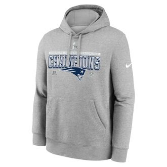 Nike New England Patriots 2026 AFC Champions Trophy Collection Nike Mens NFL Pullover Hoodie in Grey | NKDK06G8KZ-5YL