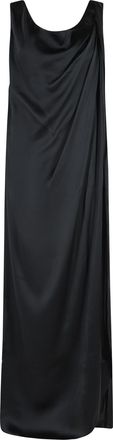 Maison Margiela Black Silk Blend Maxi Dress