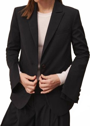 TWP Boyfriend With Zipper Blazer In Midnight
