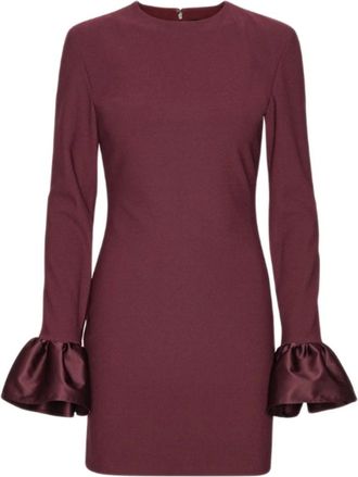 Rotate Frill Sleeved Mini Jurk - Dames - Korte kleedjes - Rood - S - Polyester - Kleedjes