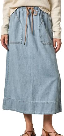 Lilla P Denim Skirt In Blue Wash